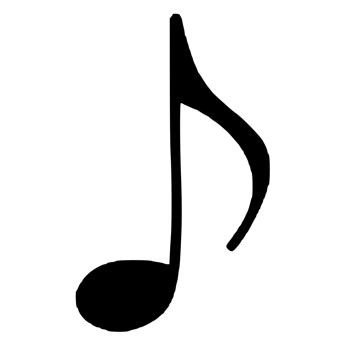Music Note fine line tattoo